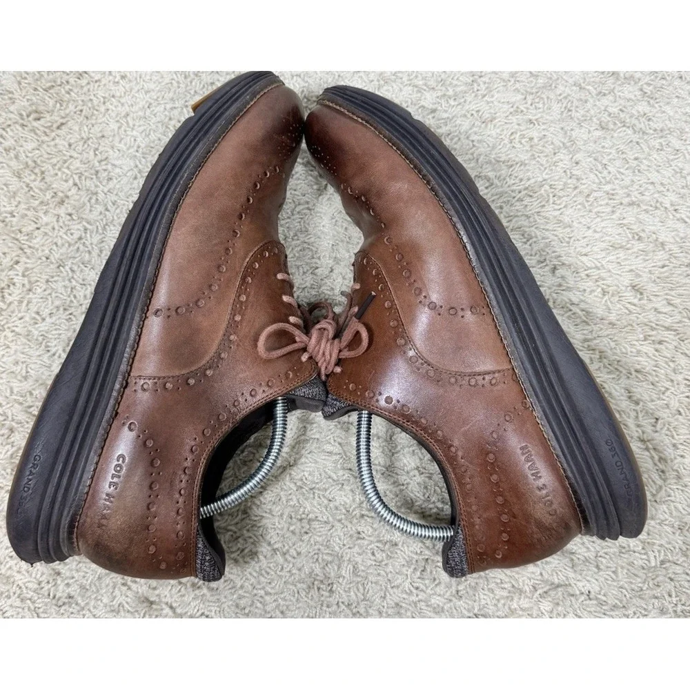 Cole Haan OriginalGrand Wingtip Oxford Mens 11M Brown Leather Dress Shoes C32062